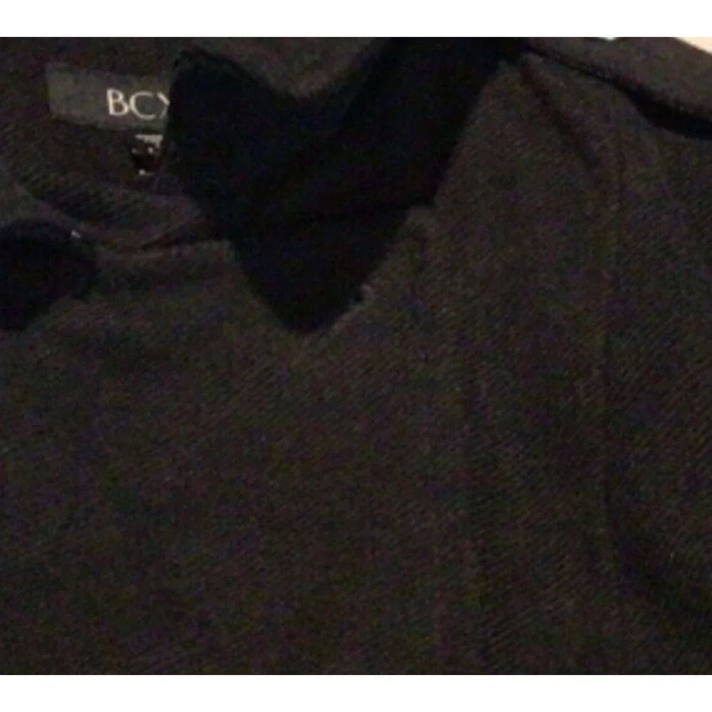 BCX Women’s Black Corduroy Double Breasted Pea Coat Jacket Size Medium